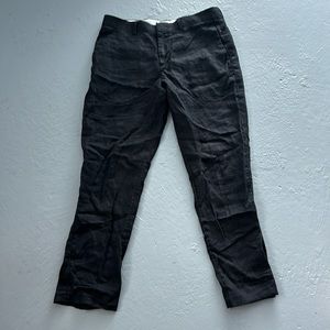 100% linen black pants